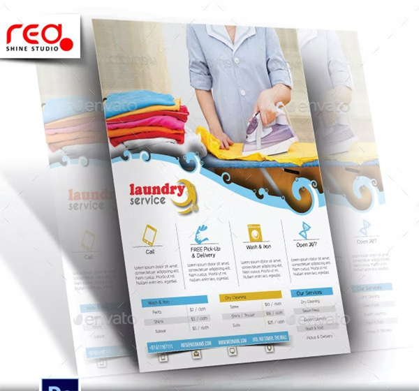 Laundry Service Flyer And Poster Template Download