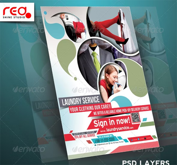 Laundry Service Flyer & Poster