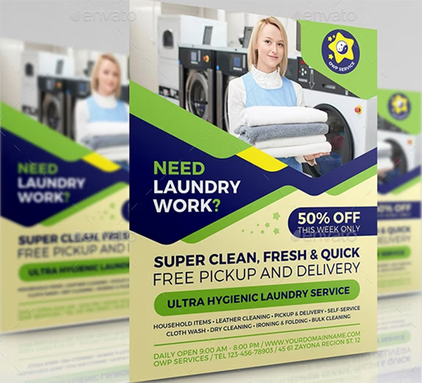 Laundry Services Flyer Template