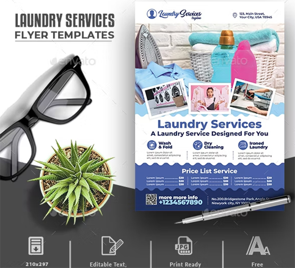 Laundry Services Flyer Templates