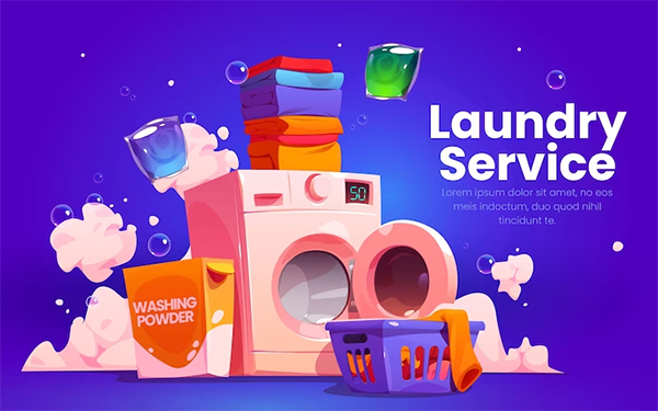 Laundry Services Free PSD Poster Template