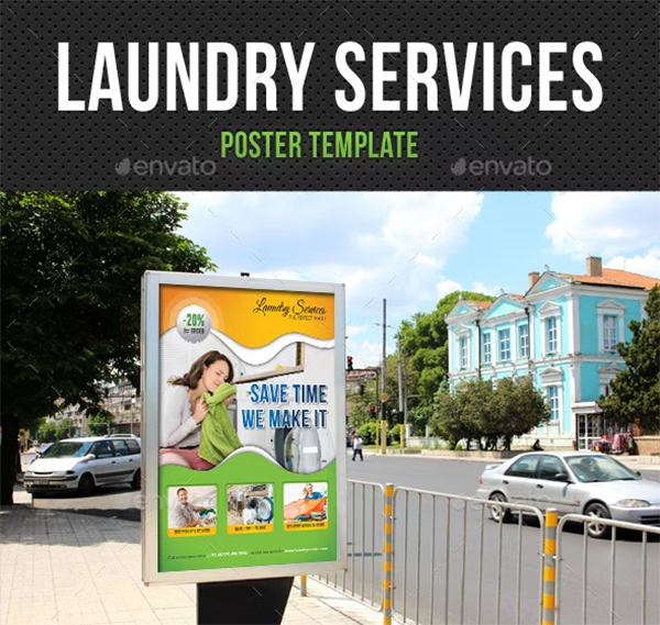 Laundry Services Poster Templates