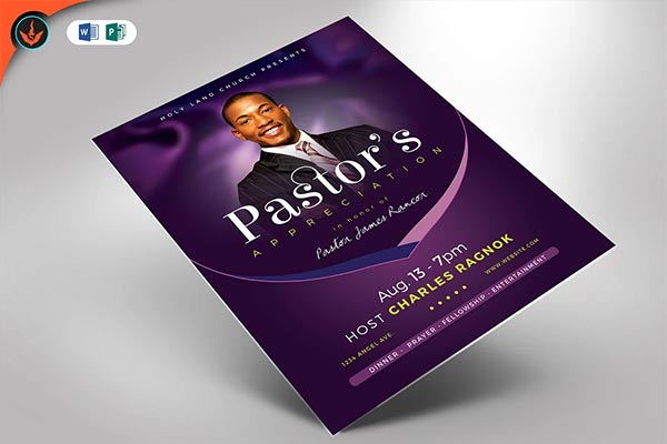 Lavender Pastor's Appreciation Flyer