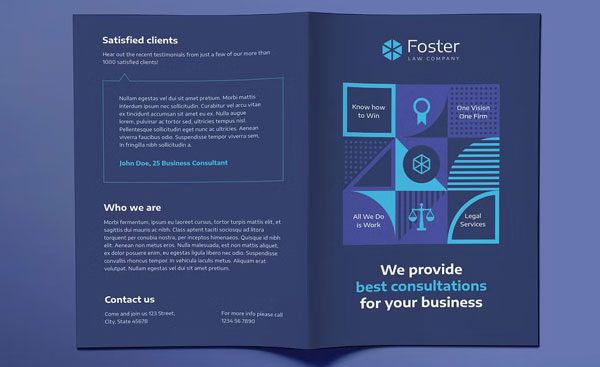 Law Company Brochure Printable Template