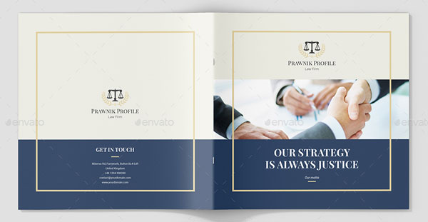 Law Firm Company Profile Brochure Template Download
