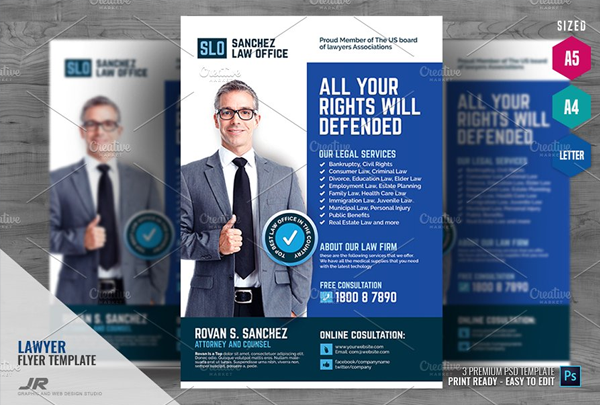Law Firm and Law Office Flyer