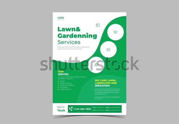 Lawn and Gardening Service Flyer Design Template