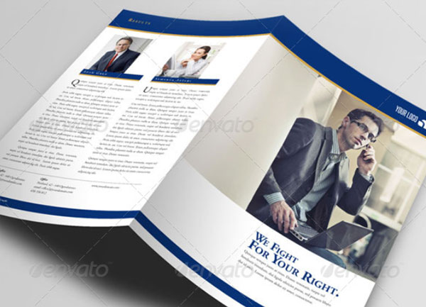 Lawyer Bifold Brochure Printable Template
