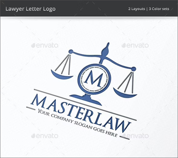 Lawyer Letter Logo Design Templates