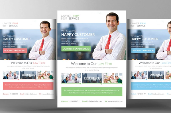 Lawyer Firm Flyer Design Template