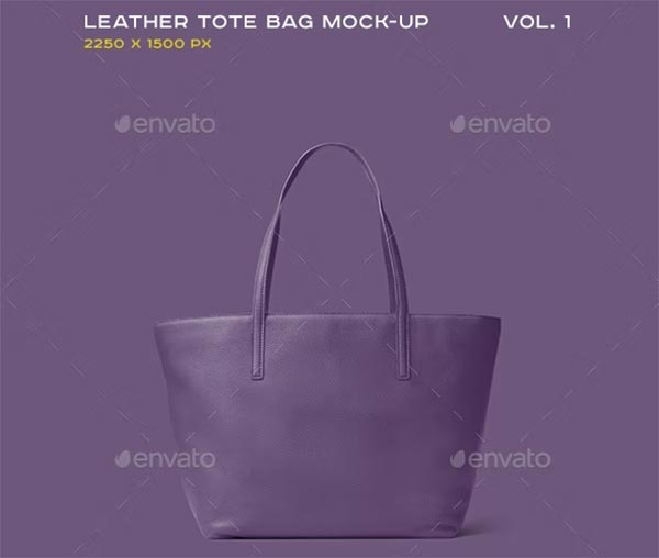 Leather Tote Bag Mock-up