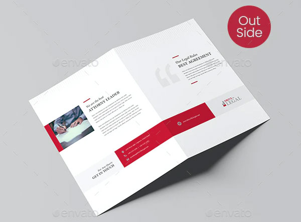 Legal Corporate Law Firm Business Bi-Fold Brochure