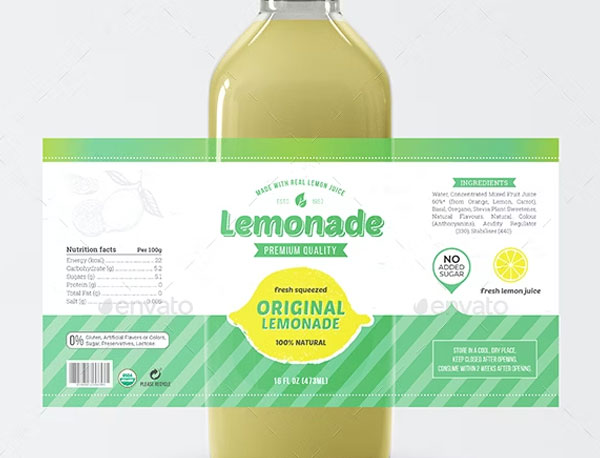 Lemonade Juice Label Template