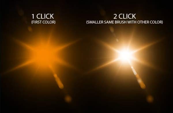 Lens Flares And Stars Photoshop Brushes