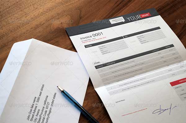 Letter & Envelope Mock-ups Template