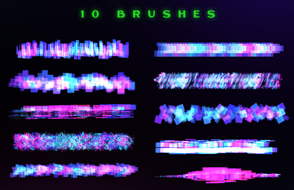 Lettering Glitch Brushes