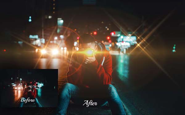 Light Flare Photoshop Overlays Template