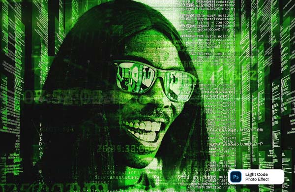 Light Glitch Effect Photoshop Action