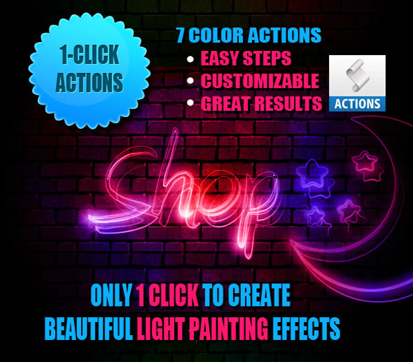 Light Painting Effect Photoshop Actions