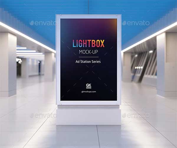 Lightbox Indoor Poster Mock-ups
