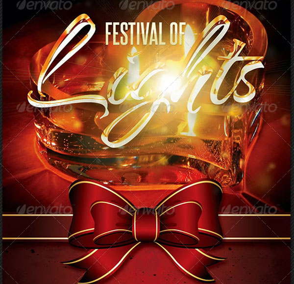 Lights Festival Christmas Flyer Template