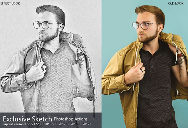Line Art Photoshop Action Free Download