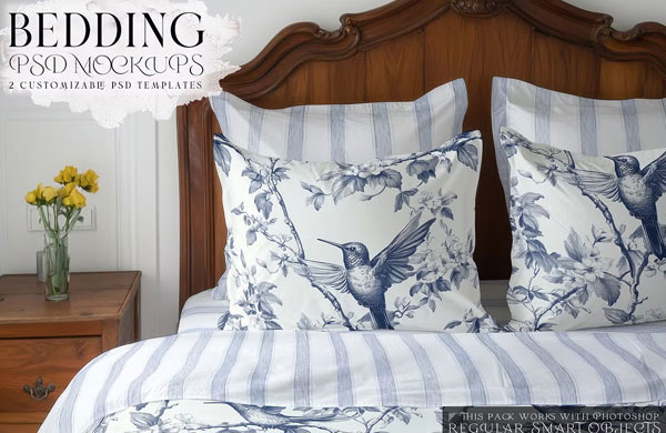 Linen Bedding Mockup