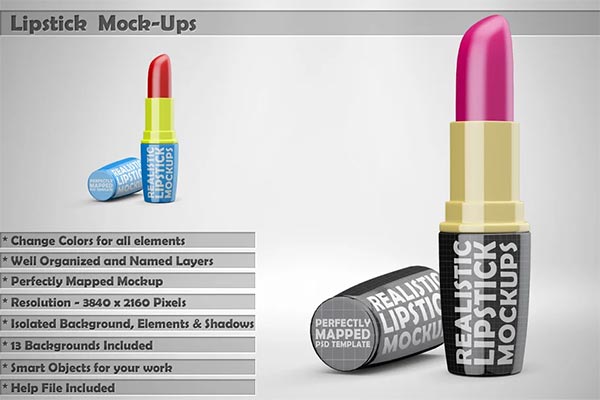 Lipstick Edit Mockup Template