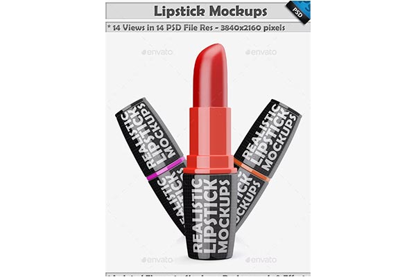 Lipstick PSD Mockup Template
