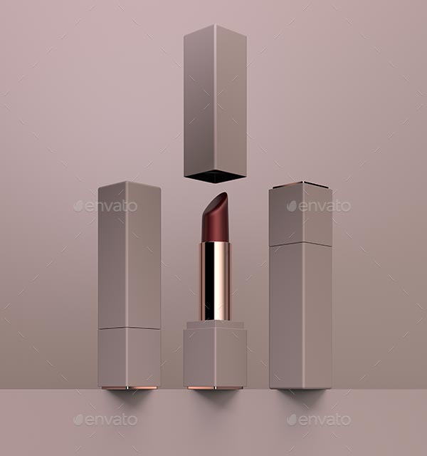 Lipstick Rouge Mock Up Template