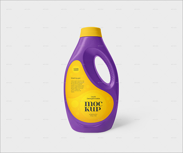 Liquid Detergent Bottle Mockup Set