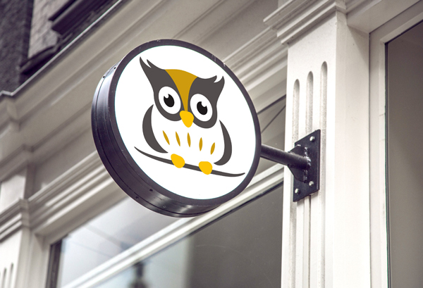 Little Owl Vector Logo Template