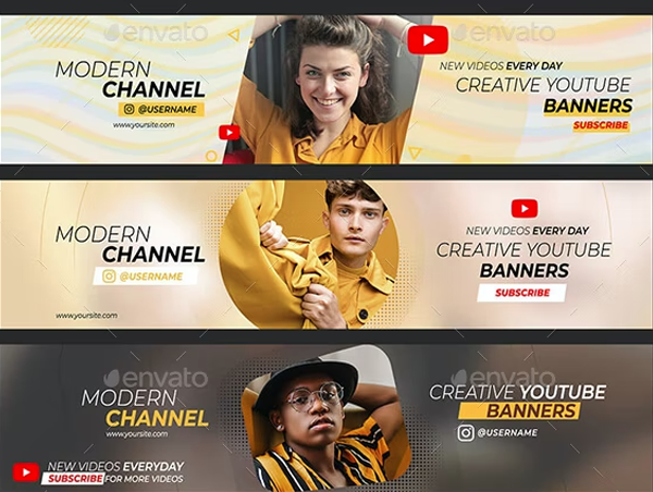 Live Channel Youtube Banner Template