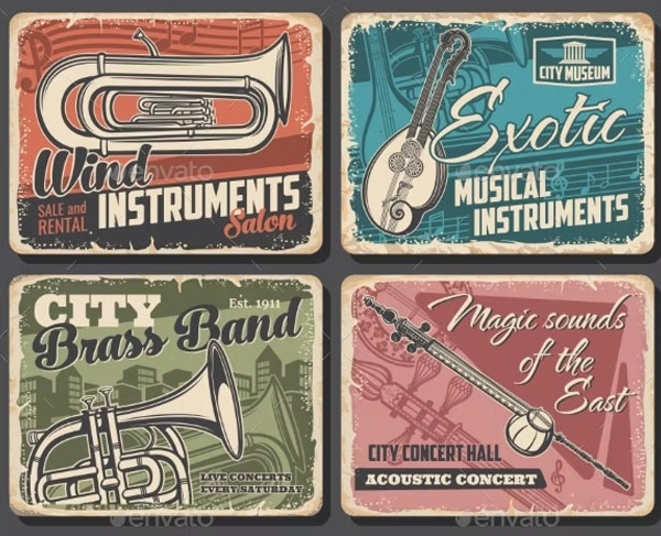 Live Concert Retro Banner Template