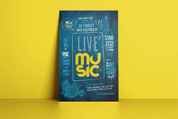 Live Music Marketing Flyer Template