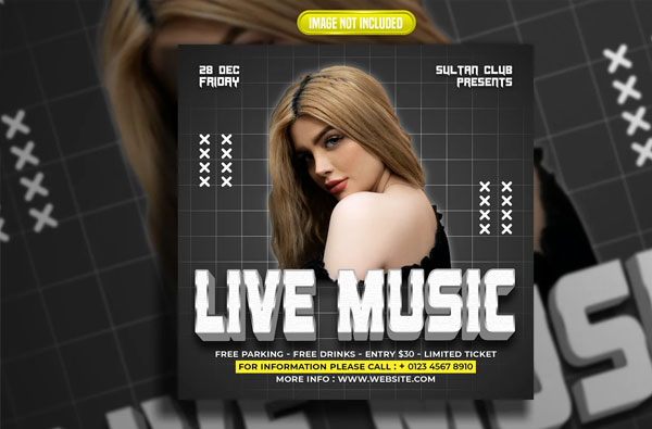 Live Music Social Media Templates