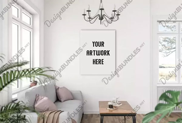 Living Room Mockup Photoshop Template