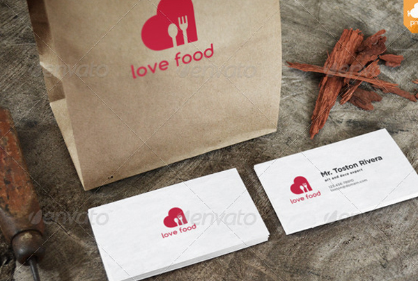 Love Food Logo Template