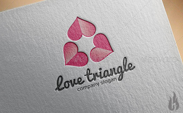 Love Triangle Logo Design