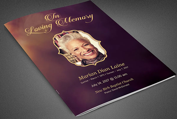 Loving Memory Funeral Program Flyer
