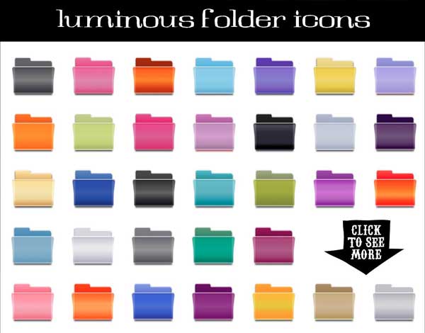 Luminous Desktop Folder Icons