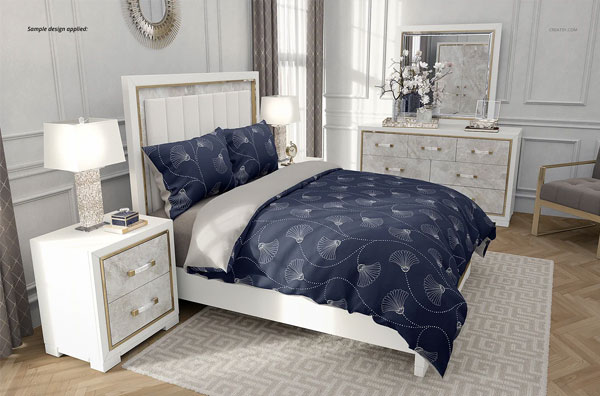 Luxury Bedroom Bedding Mockup Set