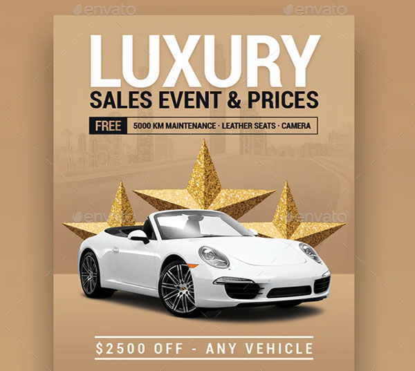 Luxury Car Sales Marketing Flyer Template
