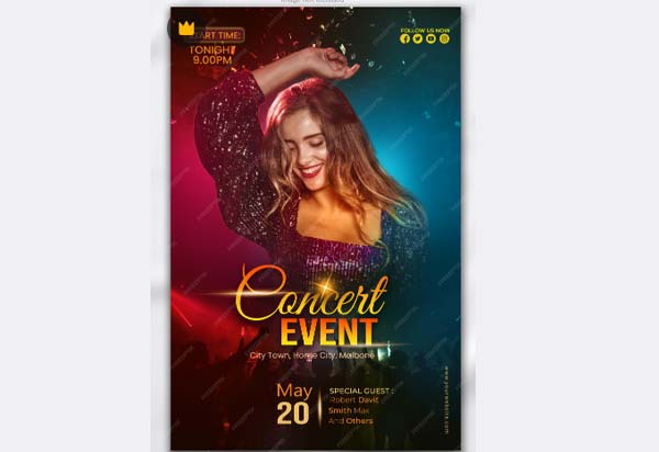 Luxury Event Free PSD Flyer