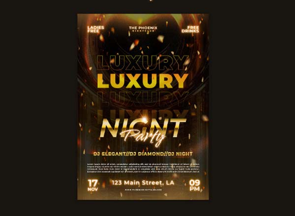 Luxury Fashion Show Free PSD Flyer Design