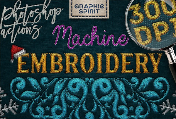 Machine Embroidery Photoshop Actions