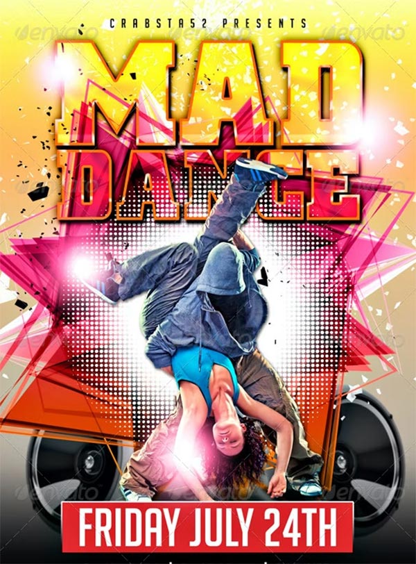 Mad Dance Flyer Template