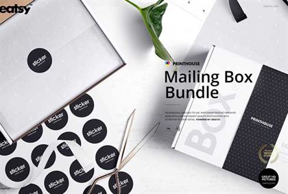 Mailing Box Mockup Bundle Templates