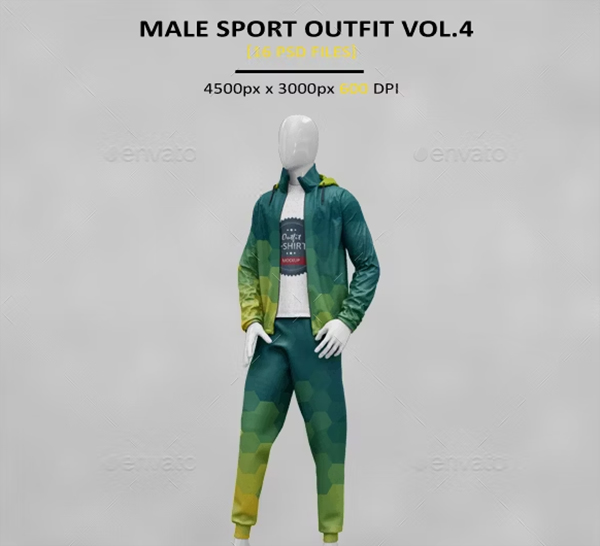 Male Sport Outfit MockUp