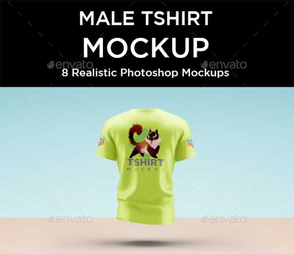 Male T-Shirt Mockup Template